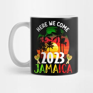 Jamaica Vacation 2023 Here We Come Matching Family Vacation Mug